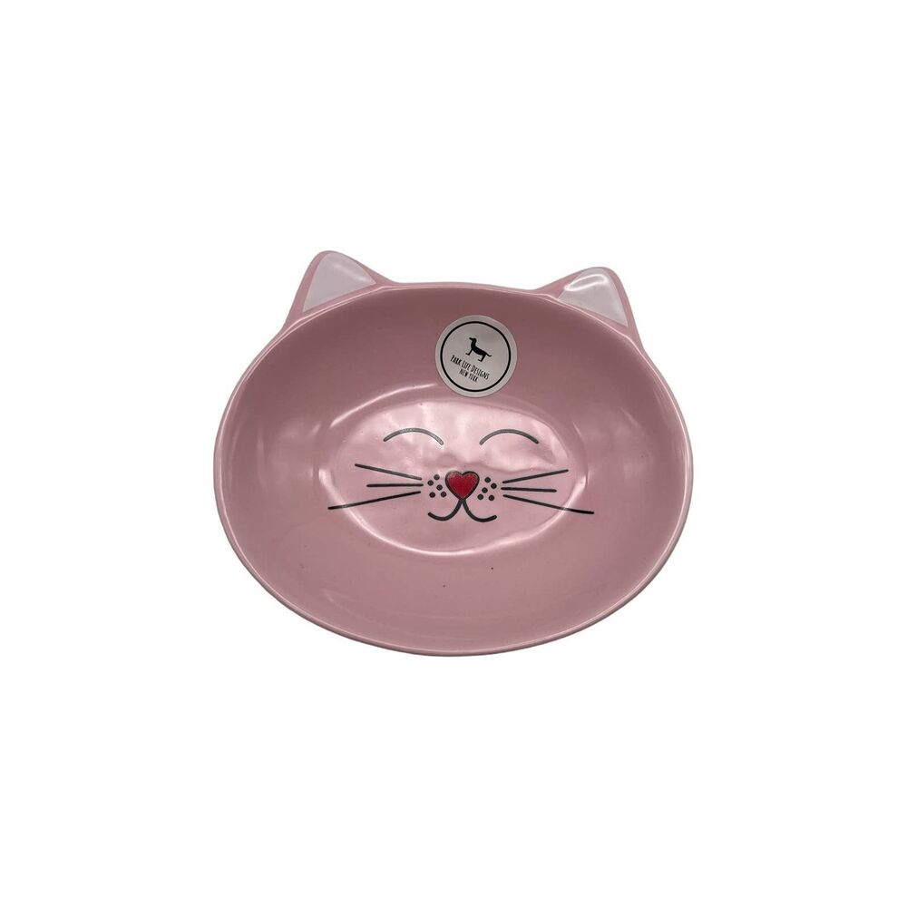 Park Life Designs Pink Kitty Cat Food Bowl